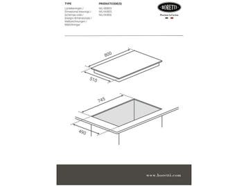 Boretti MLHBI805 - Inductiekookplaat - 5 zones -, Verzenden, Nieuw