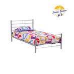 Ledikant Nick eenpersoonsbed, Verzenden, Nieuw, Grijs, Metaal