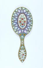 Handspiegel - Verguld messing - Micromosaico