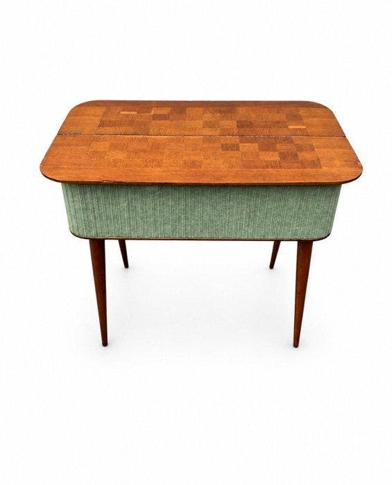 Bijzettafel - Hout, Textiel - Mid-Century Modern kast, Antiek en Kunst, Kunst | Designobjecten