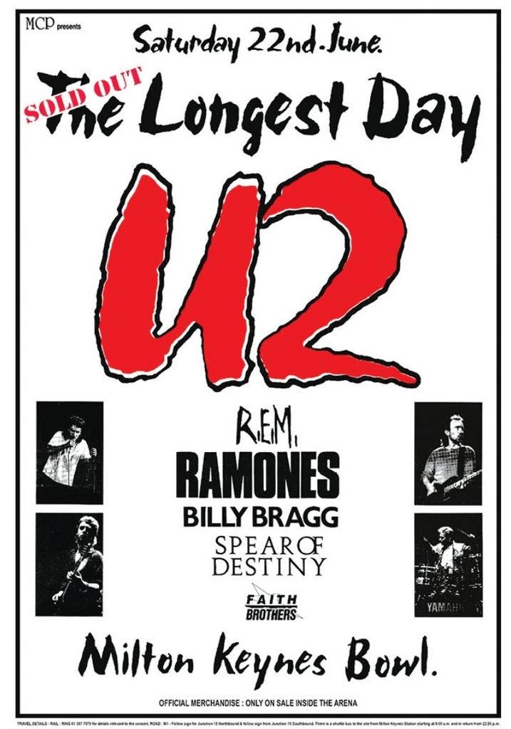 Posters - Poster U2 - The Longest Day, Verzamelen, Muziek, Artiesten en Beroemdheden, Zo goed als nieuw, Verzenden