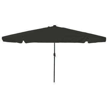 vidaXL Tuinparasol Zwart 395 x 395 x 245 cm Polyester, Tuin en Terras, Verzenden, Nieuw, 3 tot 4 meter