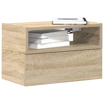 vidaXL Nachtkastje wandgemonteerd 45x26x28,5 cm sonoma, Verzenden, Nieuw, Hout