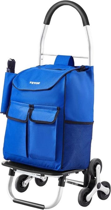 Opvouwbare Boodschappentas Trolley | Retourdeal OP=OP, Ophalen of Verzenden, Zo goed als nieuw, Blauw, Overige merken