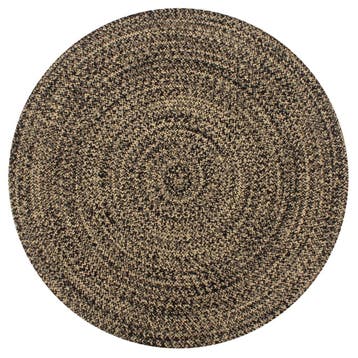 vidaXL Vloerkleed handgemaakt 150 cm jute zwart en naturel, Verzenden, Nieuw, Zwart