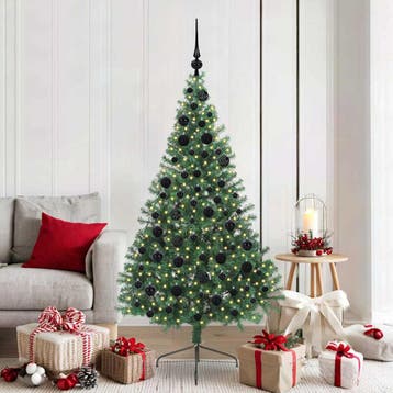vidaXL Kunstmatig Voorverlicht Kerstboom met 300 LED Groen, Verzenden, Nieuw