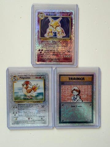 Pokémon - 3 Card - Alakazam, Pidgeotto, altro Reverse holo -, Nieuw