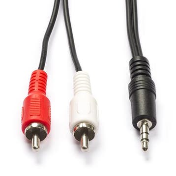 Tulp naar jack 3.5 mm kabel | M  M | Nedis | 10 meter, Verzenden, Nieuw