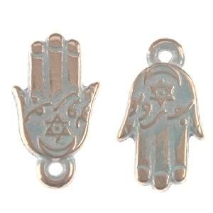 4 x Fatima Hamsa hand Champagne / silver rose Aluminium,..., Ophalen of Verzenden, Nieuw, Kraal