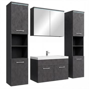 Badkamermeubel Set Paso XL 80 x 40 cm – Donker Grijs, Huis en Inrichting, Verzenden, Nieuw
