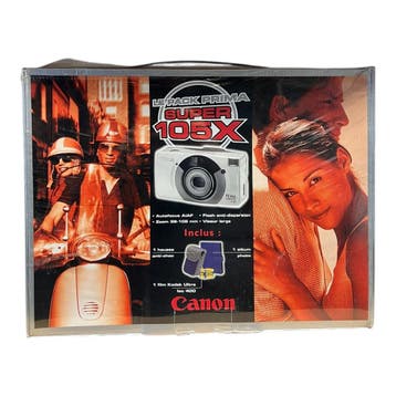 Canon Prima Super 105X 35mm Zoom Point and Shoot Film Camera, Verzenden, Nieuw