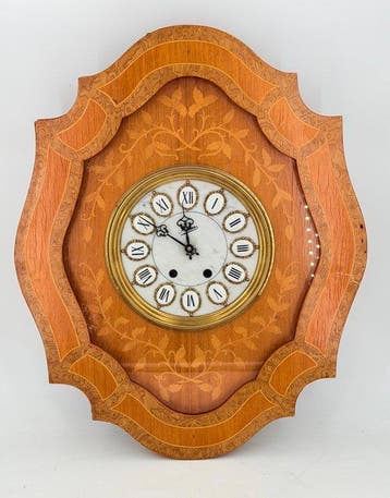 Klok Napoleon III Hout, Keramiek - 1850-1900 - Oog van de os