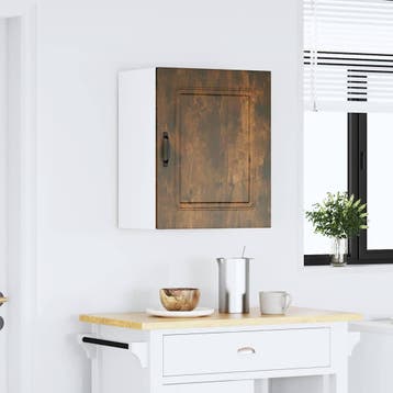 vidaXL Keukenwandkast Kalmar bewerkt hout gerookt, Verzenden, Nieuw, Bruin