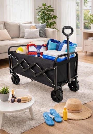 Bolderkar 100kg! Opvouwbare Stevig en Praktisch Gratis Verz., Caravans en Kamperen, Bolderkarren, Verzenden, Opvouwbaar, Nieuw