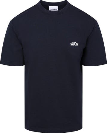 Supply & Co T-Shirt Backprint Navy maat M Heren, Verzenden, Maat 48/50 (M), Blauw, Supply & Co