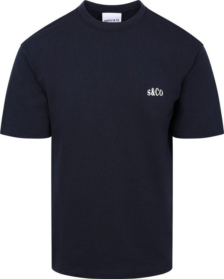 Supply & Co T-Shirt Backprint Navy maat M Heren, Kleding | Heren, T-shirts, Blauw, Nieuw, Maat 48/50 (M), Verzenden