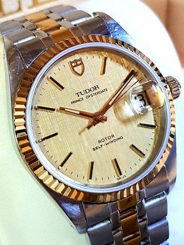 Tudor - Prince Oysterdate - GOLD LINEN DIAL - Zonder