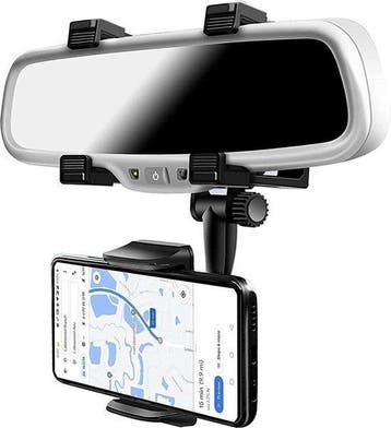 Telefoonhouder auto – Binnenspiegel klemhouder – 360°, Ophalen of Verzenden, Nieuw