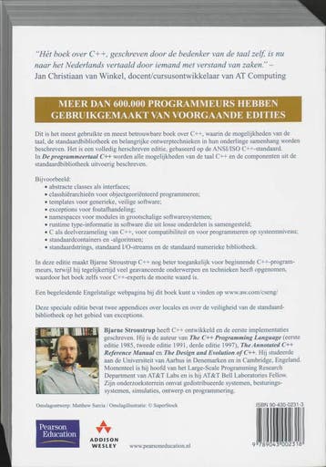 De programmeertaal C ++ 9789043002318 B. Stroustrup, Boeken, Verzenden, Zo goed als nieuw, B. Stroustrup