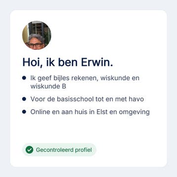 Bijles rekenen in Elst, basisschool, Privéles, Bijles