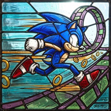MEDSAN - Stained Glass Sonic () - UNIQUE WORK