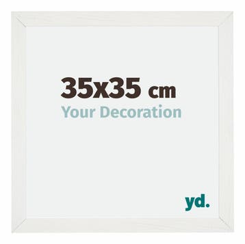 Fotolijst 35x35 cm - Wit Geveegd - MDF - Mura, Verzenden, Nieuw