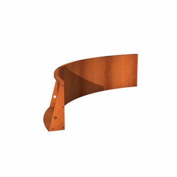 Cortenstaal keerwand binnenbocht 200x200x60cm, Nieuw, Minder dan 25 cm, Border