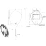 Wiesbaden Ellva Spiegel - Organisch met LED - Dimbaar en, Ophalen of Verzenden, Nieuw