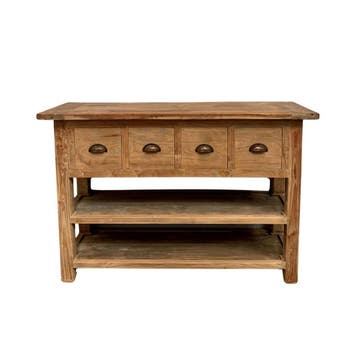 Klassieke dingklik sidetable met 2 legplanken -  120, Ophalen of Verzenden, Nieuw