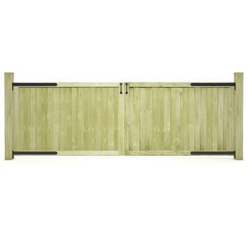 vidaXL Poorten 2 st 300x100 cm geïmpregneerd grenenhout, Verzenden, Nieuw