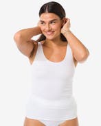 HEMA Dameshemd naadloos micro wit, Verzenden, Wit