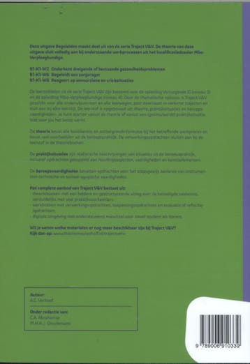 Begeleiden / niveau 4 / Theorieboek / Traject V&V, Boeken, Schoolboeken, Verzenden, Gelezen, A.C. Verhoef