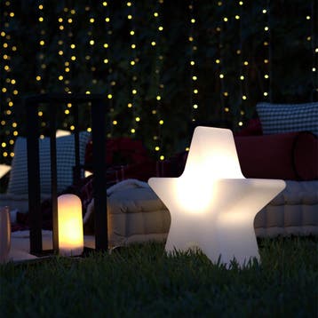 Kerst vloerlamp wit 60cm incl. LED oplaadbaar RGBW - Nova, Verzenden, Nieuw, Kunststof