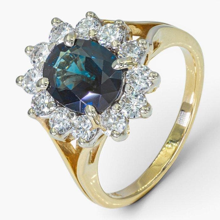 Zonder minimumprijs - Ring - 14 karaat Witgoud, HRD Antwerp, Sieraden, Tassen en Uiterlijk, Ringen
