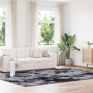 vidaXL Hoogpolig vloerkleed NAVARRA 240x340 cm polyester, Verzenden, Nieuw, Grijs