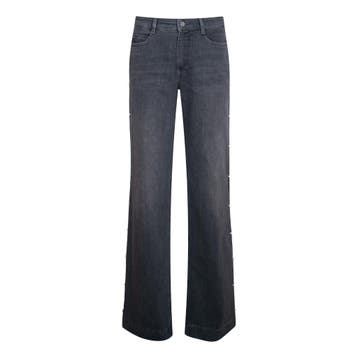 MAC • grijze Wide pearl jeans • 36, MAC, Verzenden, Nieuw, Grijs
