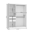 Kledingkast wit licht eiken 158 cm breed met spiegel en 2..., Huis en Inrichting, Kasten | Kledingkasten, Met lade(s), 150 tot 200 cm