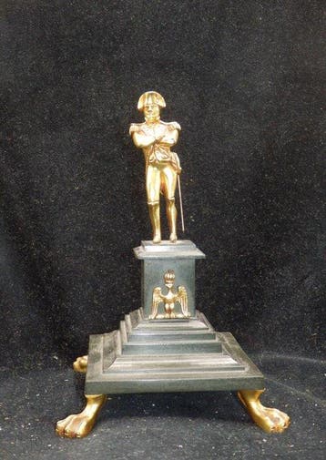 Massief bronzen Beeldje van Napoleon Bonaparte - sculptuur,