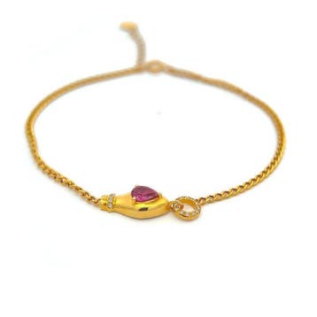 Armband - 18 karaat Geel goud - 0.38ct. tw. Robijn - Diamant, Nieuw