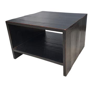 Salontafel | Massief Eikenhout | Zwart | 60x60x42 cm | 99,=, Huis en Inrichting, Tafels | Salontafels, 50 tot 100 cm, Nieuw, Minder dan 50 cm