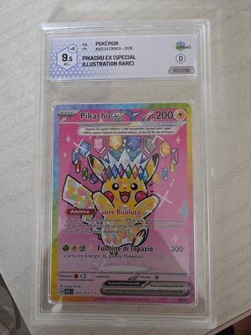 Pokémon - 1 Graded card - Pikachu 277/217 Alternate art,, Nieuw
