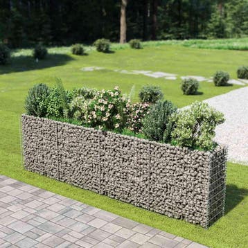 vidaXL Gabion plantenbak verhoogd 360x50x100 cm, 100 cm of meer, Verzenden, Nieuw, Metaal