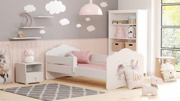 Peuterbed 140x70 Eenhoorn Print | Nieuw | OP=OP!, Nieuw, 70 tot 85 cm, Lattenbodem, 140 tot 160 cm