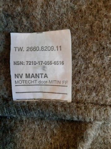 Legerdeken Manta Motech (Kampeerartikelen, Overig), Ophalen of Verzenden, Nieuw