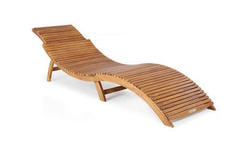 Ligbed Acaciahout FSC®-gecertificeerd 190x60x51 inklapbaar, Verzenden, Nieuw