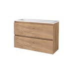 Badmeubelset BWS Salt 100x39cm Greeploos 2 Lades Met, Ophalen of Verzenden, Nieuw, Chroom, Bad