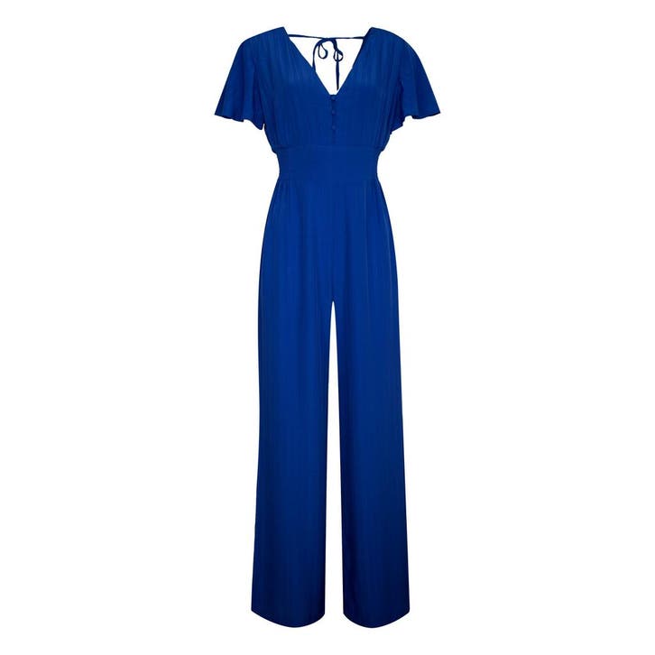 Freebird • blauwe jumpsuit Aviana • XS, Kleding | Dames, Jumpsuits, Blauw, Nieuw, Maat 34 (XS) of kleiner, Verzenden