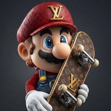 FRIDA (1982) - Super Mario Bros in Louis Vuitton | Tela XXL, Nieuw