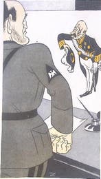 Spotprent met Ruys bij Mussolini (lijst optie, Lithos), Verzenden