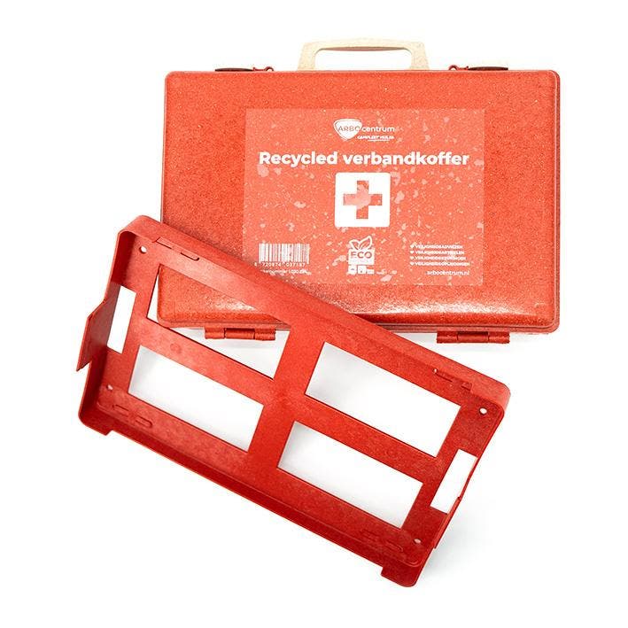 Recycled verbandkoffer rood, Huis en Inrichting, Woonaccessoires | Overige, Verzenden